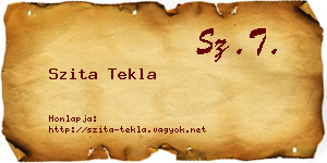 Szita Tekla névjegykártya